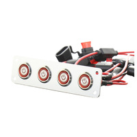Interruptor de Botón Electrónico de 6 Posiciones con Panel Esmerilado de Acero Inoxidable IP65 YH-DY-23-6, 16A DC12V, Interruptor de Alúmina