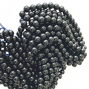 Ónix negro ronda granos 6mm 8mm 10mm negro piedras preciosas Beads16'' completo Strand - Product Image 4