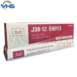 Высококачественный сварочный стержень E6013, чугунные сварочные электроды, бренд tianjin golden bridge J38.12