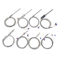 100mm 150mm 200mm 300mm 3 fils RTD PT100 capteur de température filetage M8 câble 2M sonde thermocouple