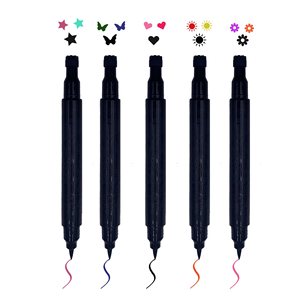 Private Label Double Head impermeabile <span class=keywords><strong>Eyeliner</strong></span> timbro <span class=keywords><strong>a</strong></span> <span class=keywords><strong>lunga</strong></span> durata timbro liquido penna per <span class=keywords><strong>Eyeliner</strong></span> colorato - Product Image 2