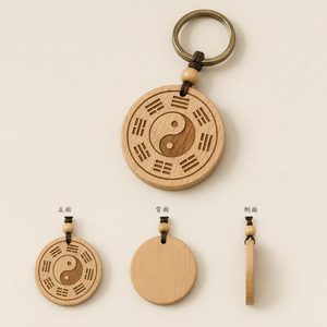 Colgante de Madera de Haya con Logotipo Personalizado, Cultura Tradicional China, Regalos Promocionales, Amuleto para Ahuyentar la <span class=keywords><strong>Mala</strong></span> <span class=keywords><strong>Suerte</strong></span> y Atraer la <span class=keywords><strong>Buena</strong></span> <span class=keywords><strong>Suerte</strong></span> - Product Image 1