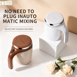 <span class=keywords><strong>Taza</strong></span> Mezcladora Automática Recargable, <span class=keywords><strong>Taza</strong></span> de Café Portátil con Agitación Eléctrica, Herramienta Magnética Giratoria de Acero Inoxidable para Beber en Casa - Product Image 1