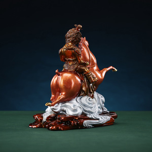 Adorno de Caballo y Mono de Bronce, Decoración de Escritorio Feng Shui de Cobre, Regalo de Oficina - Product Image 3