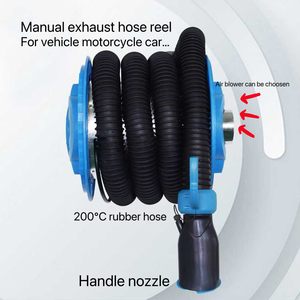 Enrouleur <span class=keywords><strong>de</strong></span> tuyau d'échappement manuel à ressort avec plaque latérale en fibre <span class=keywords><strong>de</strong></span> verre, tuyau en caoutchouc résistant à la chaleur 200°C pour véhicule, moto, <span class=keywords><strong>voiture</strong></span> - Product Image 2