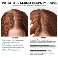 Sérum capillaire en spray aux peptides de cuivre GHK-CU AHK-CU, activation des follicules, soin du cuir chevelu, traitement des cheveux clairsemés, traitements de repousse des cheveux