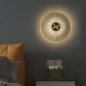 Lámpara de pared de cama de estilo nórdico, reloj de carga, luces de pared para cabecera, luz de pared creativa moderna para el hogar - Product Image 4