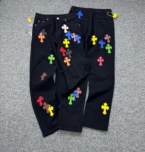 <span class=keywords><strong>Jeans</strong></span> King Mcgreen Star Stile Americano Retrò Hip Hop a Vita Alta e Gamba Larga per Uomo, Pantaloni in Denim Casual a Vestibilità Dritta - Product Image 3