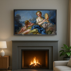 Téléviseur miroir 43 pouces 4K UHD avec cadre noir |   Écran intelligent étanche pour cheminée, hôtel et décoration intérieure, miroir TV - Product Image 5