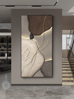 Art mural abstrait moderne, décoration d'entrée, peinture sur toile de luxe pour la maison, le couloir, le salon, cadeau de pendaison de crémaillère, articles cadeaux