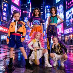 Conjunto de Disfraces de Halloween para Niñas, Estilo KPOP, para TV y Cine, de Poliéster, Disponibles al por Mayor - Product Image 1
