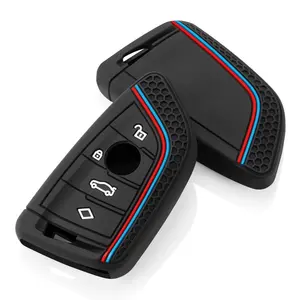 Étui de protection en silicone pour clé de voiture télécommande <span class=keywords><strong>BMW</strong></span> F48 F46 F10 F20 F30 X1 X2 X3 X4 X5 X6 Z4 Séries 1 2 3 4 5 6 7 Portefeuille - Product Image 3