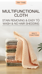 लिंट फ्री सॉफ्ट कोरल ऊन सुपर अवशोषक तौलिया माइक्रोफाइबर सफाई कपड़ा दो तरफा मूंगा ऊन माइक्रोफाइबर तौलिया - Product Image 3