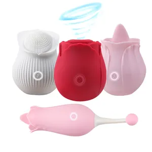 Masturbator dil yalama vibratör, klitoral uyarıcı, pembe, kırmızı titreşimli gül seks oyuncak
