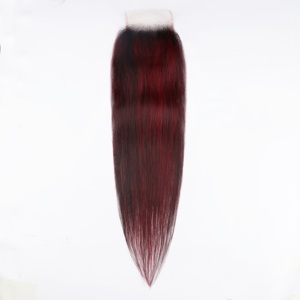 Prix d'usine P1B/99J Mèches de cheveux vierges brésiliens naturels, couleur piano, mèches rouges bordeaux - Product Image 2