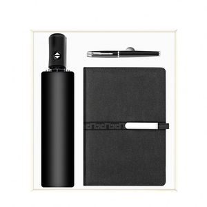 Ensemble cadeau de luxe pour clients VIP, articles de papeterie de bureau, parapluie, stylo, carnet, cadeaux d'entreprise personnalisés avec logo pour réunion annuelle - Product Image 4
