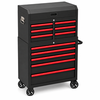 Coffre à outils roulant en acier robuste, directement de l'usine, avec serrure combinée, armoire à outils mobile avec roulettes