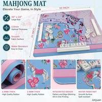 Tapis de Mahjong Pliable de Luxe en Caoutchouc Naturel pour 4 Joueurs – Écologique, Portable, Durable, Silencieux et Antidérapant pour le Poker et les Divertissements
