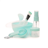 Bol en silicone pour masque cosmétique, pinceau applicateur souple, kit de soin du visage fait maison, ensemble de soins de la peau, logo personnalisé, multi-pièces séparées