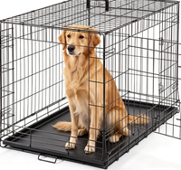 Grande cage pour animaux de compagnie, niche pour chien, cage en fil de fer, fabrication en gros, enclos en acier solide pliable