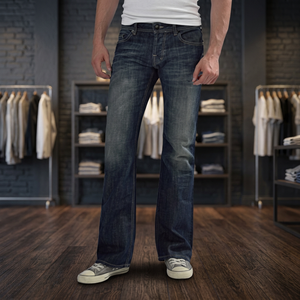 Pantalones Vaqueros Rectos de Algodón para Hombre, Bordados, Estilo Hip Hop, Moda Urbana, Casual, Cintura Media, Vintage, Lavado a la Piedra - Product Image 5