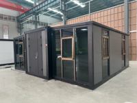 Maison préfabriquée en conteneur plat, bâtiment modulaire moderne pour camp de travailleurs sur chantier