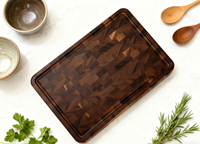 Michulin MCL800 luxe classique Extra épais fin grain bois de noyer planche à découper poignée intégrée bloc à découper durable