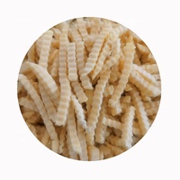 Meilleur prix 12mm congelé IQF froissé coupe pré-frit spirale bandes de pommes de terre cuisson rapide frites emballage alimentaire en gros en vrac