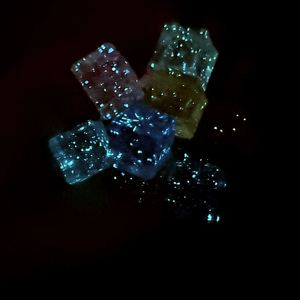 Elegant Transparent Acrylic Bead Keychains with Glow-In-The-Dark Ice Cube Charms - Perfect for Any Occasion - Product Image 4