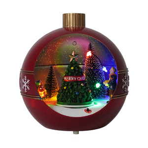 <span class=keywords><strong>Adornos</strong></span> Navideños de Plástico con Escena de Muñeco de Nieve Musical Mecánico, Decoración Navideña al por Mayor - Product Image 3