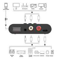 5.3 adaptateur sans fil BT NFC récepteur Audio Hifi sortie AUX RCA lecteurs USB son amplificateur Audio haut-parleur accessoires Audio vidéo