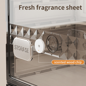 Armoire à chaussures pliable magnétique anti-poussière Haogle, sans installation, boîte à chaussures transparente multicouche en plastique pliable - Product Image 4