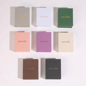 Factory Supply <b>Book</b> Style Magnetic Jewelry <b>Box</b> - Custom Logo Embossed Stamping Paperboard Packaging for Necklace - Product Image 3