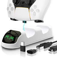 Station de charge pour manettes P5, chargeur double pour manettes P&S5 avec indicateur LED pour manettes de jeu PlayS&tation 5