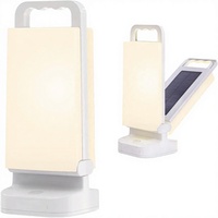 Lanterne de camping solaire 4400 mAh 2-en-1 à intensité variable avec sortie USB pour éclairage extérieur d'urgence