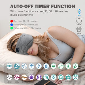 <span class=keywords><strong>Casque</strong></span> de Sommeil <span class=keywords><strong>Bluetooth</strong></span> Intelligent avec Minuteur et <span class=keywords><strong>Bruit</strong></span> Blanc, Masque de Sommeil avec Haut-Parleurs Ultra-Mince, Tissu Rafraîchissant pour Dormeurs Latéraux - Product Image 2