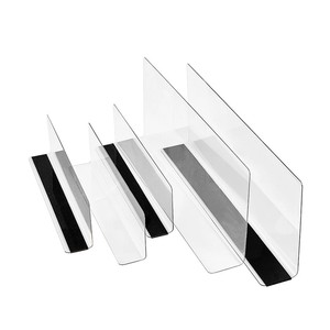 Adjustable <strong>T</strong>-Shaped Supermarket Magnetic Shelf Divider Custom Color <strong>Plastic</strong> Extruding <strong>Molding</strong> Type OEM/ODM Available - Product Image 1