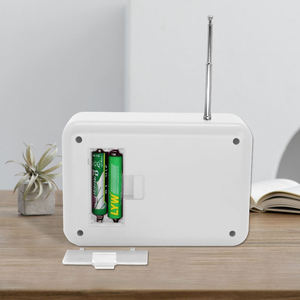 Emaf trang trí nội thất khuyến mại Nhiệt độ đầu giường xách tay FM báo động tre lịch kỹ thuật số LCD hiển thị bảng đồng hồ với đài phát thanh - Product Image 3