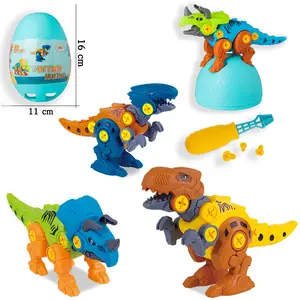 Игрушки-Динозавры для детей, игрушечные Яйца динозавра с отверткой, набор «сделай сам» для строительства, подарок