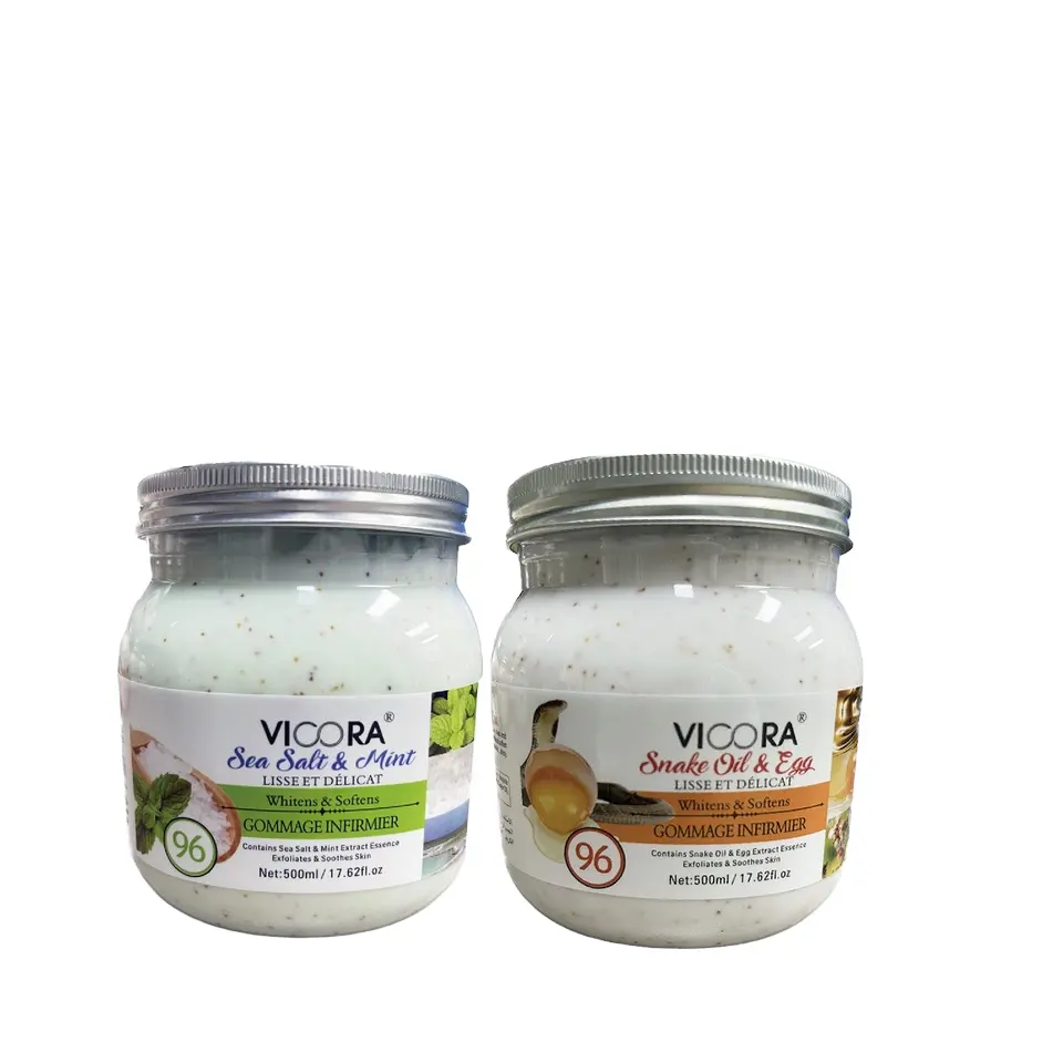 Vicora Gratis Merk Fruit Gearomatiseerde Body Scrub Spa Gel Minerale Scrub Huid Exfoliatie