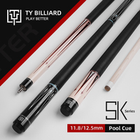 Queue de billard de haute qualité TY Brand SK Series, options de pointe de 12,5 mm/11,8 mm, manche en bois d'érable nord-américain, enveloppe en lin, Taco De