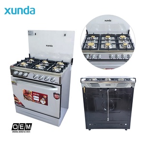 Xunda 80cm Free Standing Appliance 6 Burner Gas <strong>Hob</strong> 30 Inch Gas Range <strong>Oven</strong> Stainless Steel Gas Cooker With Multifunction <strong>Oven</strong> - Product Image 1