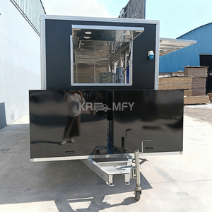 2025 camión de hielo Pizza tienda contenedor barbacoa coche rápido Steet comida remolque café quiosco con ruedas para la venta - Product Image 1