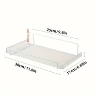 Estante de Pared para Router de Acero Inoxidable, Sin Necesidad de Taladrar, Ahorra Espacio para Decodificadores de TV, Llaves y Objetos Pequeños en la Sala de Estar