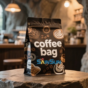 ถุงกาแฟแบบก้นแบนขนาด 12 ออนซ์ 5 ปอนด์ แบบกำหนดเอง รีไซเคิลได้ พร้อมวาล์ว สำหรับบรรจุภัณฑ์กาแฟ หมากฝรั่ง ซูชิ นม ขายส่ง - Product Image 6
