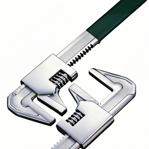Llave Inglesa Tipo F Multifuncional de Gran Apertura, Grado Industrial, Acero al Cromo Vanadio, Ajustable y Dentada - Product Image 2