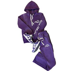 KY <span class=keywords><strong>Femme</strong></span> cordon sérigraphie <span class=keywords><strong>pull</strong></span> sur pour femmes pantalon évasé lavage à l'acide survêtement dames survêtements - Product Image 6