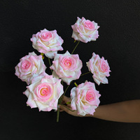 Rosa Serie Künstliche Rosen, Hortensien und Lotusblumen, Handgefertigt, Hochwertige Simulation, Umweltfreundlich, für Hochzeitsdekoration und Hotel-Deckengestaltung