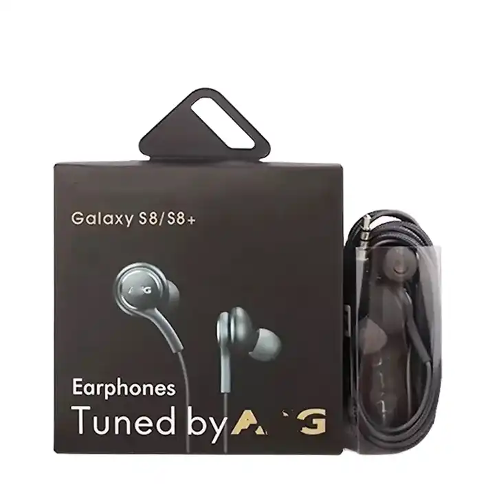  Genuine Black AKG Samsung auricular auriculares manos libres  para Samsung Galaxy S8 & S8 Plus + (no Retail Packaging) : Electrónica