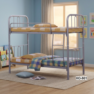 Lit superposé double de haute qualité avec structure en tube moderne, ensemble de meubles pour chambre à coucher, appartement, hôtel, disponible en plusieurs couleurs - Product Image 2